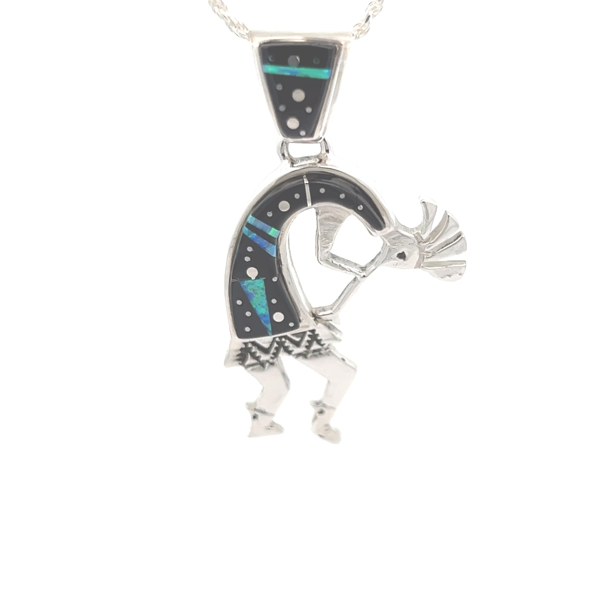 Kokopelli Sterling Silver Necklace outlets Pendant Signed ERL