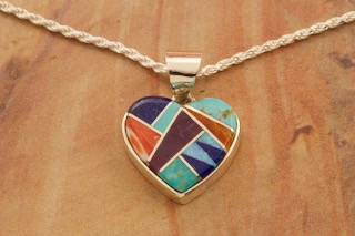 native american heart pendant