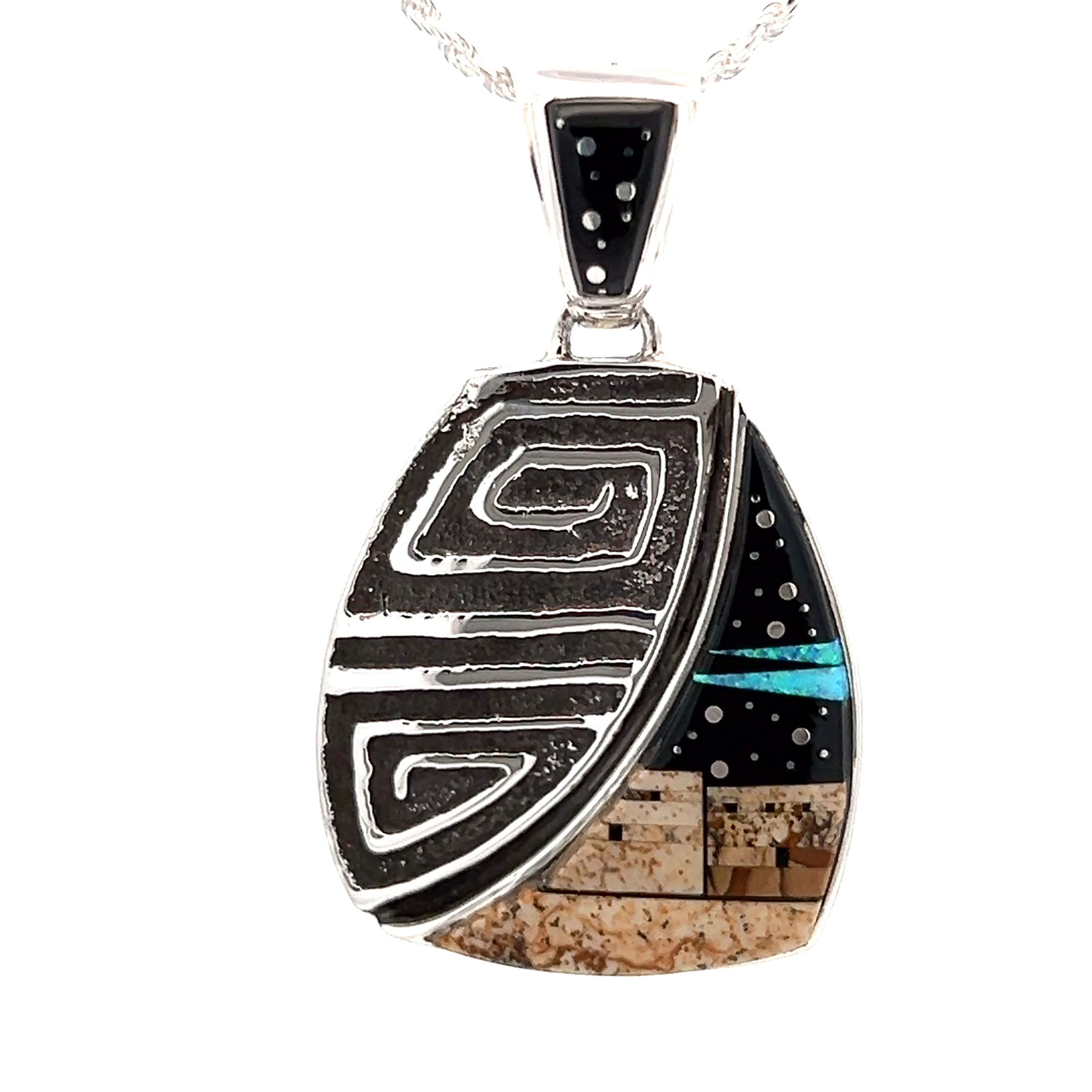 Treasures Of The Southwest: Calvin Begay Starry Night Sterling Silver ...