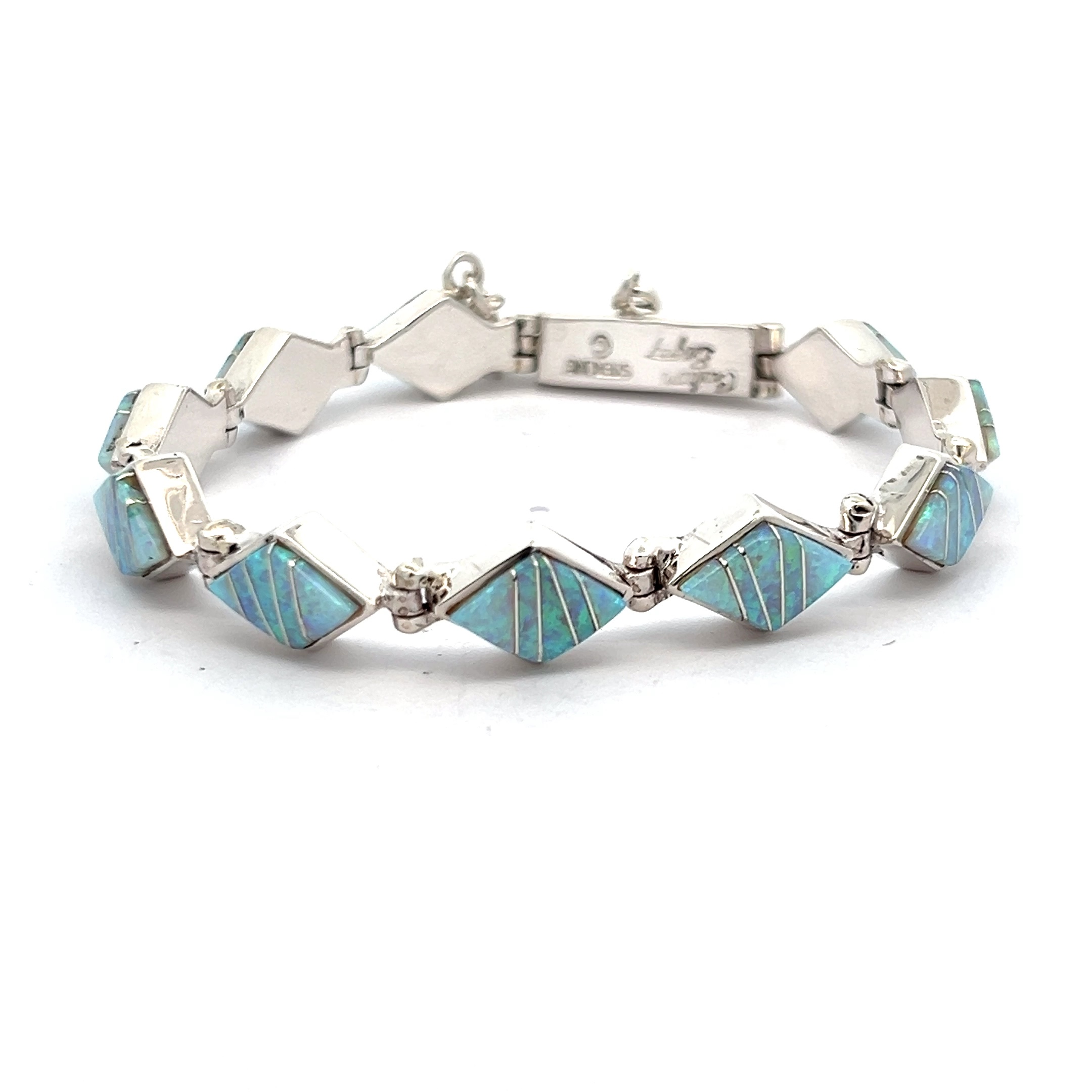 STUNNING Turquoise Silver Link Bracelet 2024