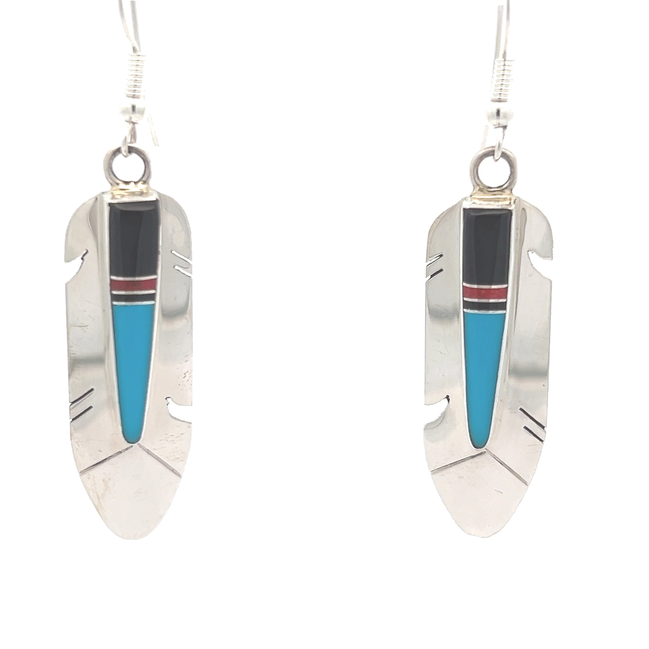 Native American Navajo Sleeping Beauty hotsell Turquoise Sterling Feather Earrings