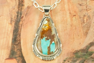 Boulder Turquoise Pendant: Treasures Of The Southwest