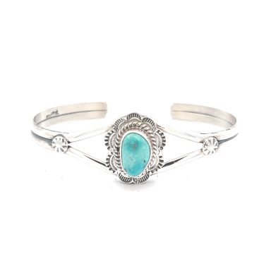 Genuine Royston Turquoise Sterling Silver Bracelet