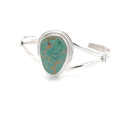 Turquoise Jewelry Genuine Pilot Mountain Turquoise Sterling Silver Bracelet