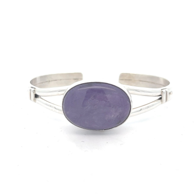 Genuine Charoite Sterling Silver Navajo Bracelet