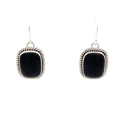 Artie Yellowhorse Genuine Black Onyx Sterling Silver Earrings