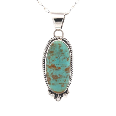 Genuine Number 8 Mine Turquoise Native American Pendant