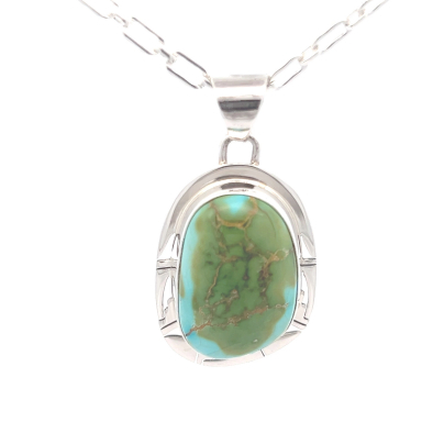 Native Indian Jewelry Sonoran Turquoise Pendant