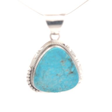 Genuine Kingman Turquoise Sterling Silver Pendant