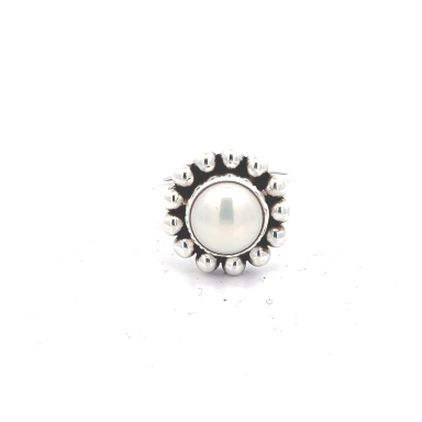 Artie Yellowhorse Genuine Freshwater Pearl Sterling Silver Ring