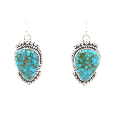 Artie Yellowhorse Jewelry Genuine Kingman Web Turquoise Earrings