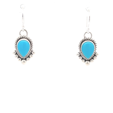 Artie Yellowhorse High Grade Sleeping Beauty Turquoise Earrings