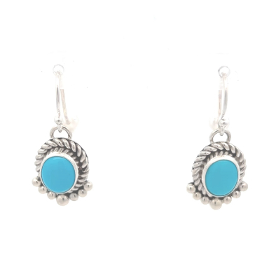 Artie Yellowhorse Genuine Sleeping Beauty Turquoise Earrings