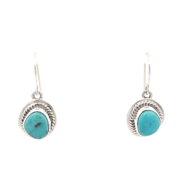 Native American Jewelry Genuine Tyrone Turquoise Earrings