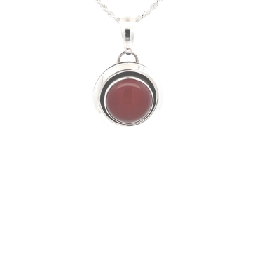 Artie Yellowhorse Jewelry Genuine Carnelian Sterling Silver Pendant