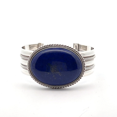 Navajo Artist Artie Yellowhorse Blue Lapis Bracelet