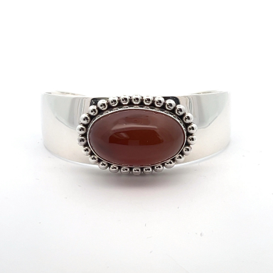 Artie Yellowhorse Genuine Brazilian Agate Sterling Silver Bracelet