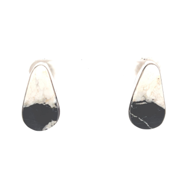 Native American Jewelry - Genuine White Buffalo Turquoise Earrings