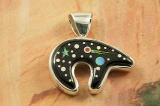 Calvin Begay Pendant Stunning Starry Night Design featuring Genuine ...