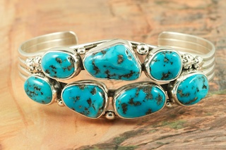 Native American Jewelry Genuine Sleeping Beauty Turquoise set in ...